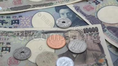 在1000日元和10000日元的背景下，日元兑日元汇率下跌